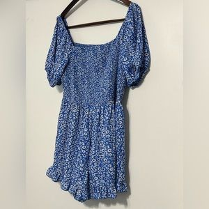 Royal Blue Ditsy Floral Romper from Amazon Size XXL